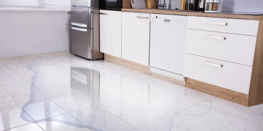 Image: Finding a Leak Under the Kitchen Sink