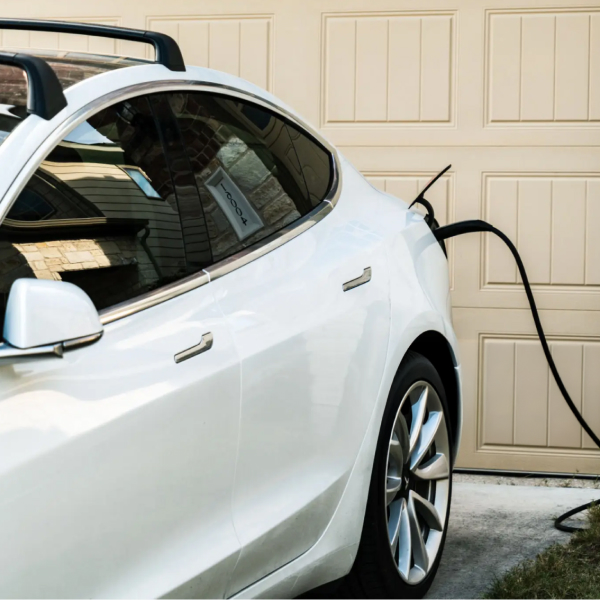 Electric vehicle charging station in home