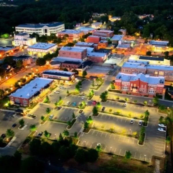 Arial view of Cartersville, GA