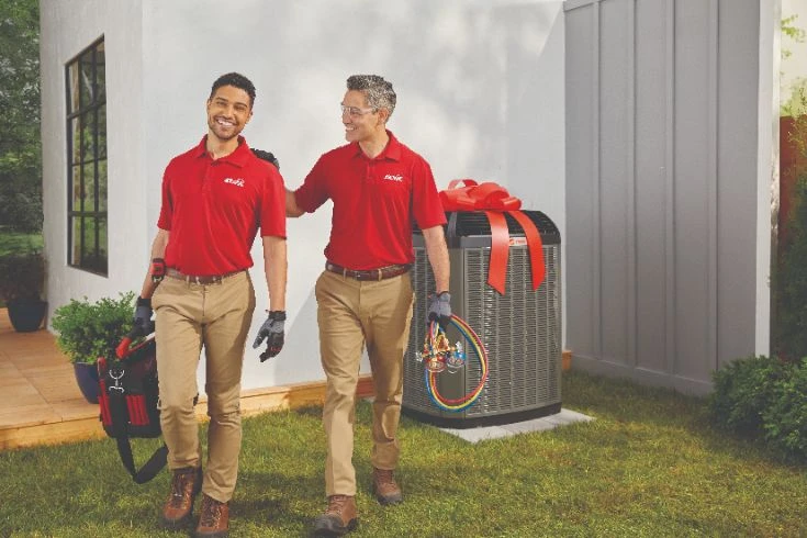 Ace Home Service technicians installing AC Ace Home Service technicians installing AC