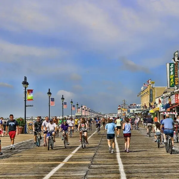 Ocean City boardwalk in New Jersey Ocean City boardwalk in New Jersey