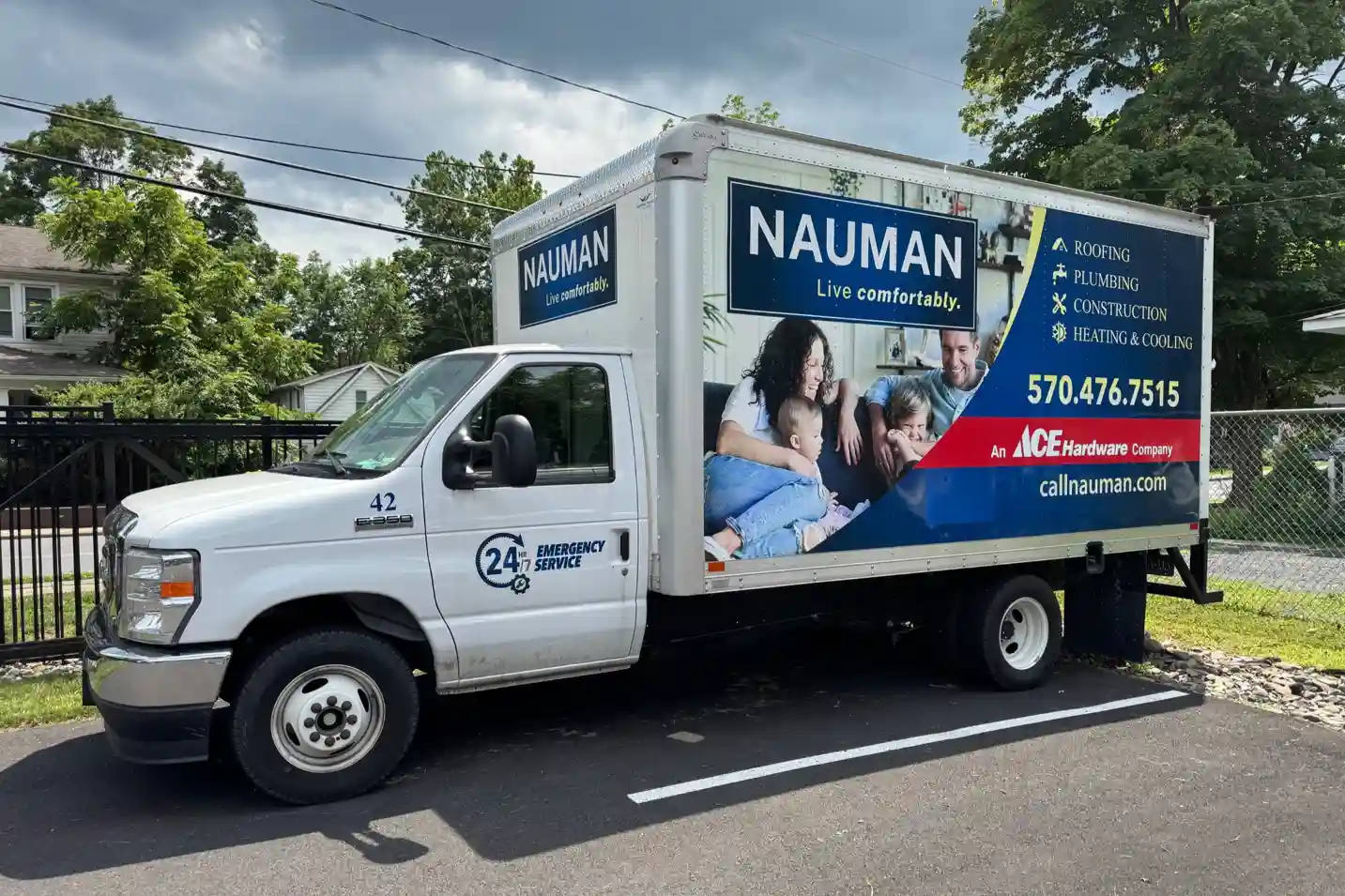 Nauman and Ace truck in East Stroudsburg
