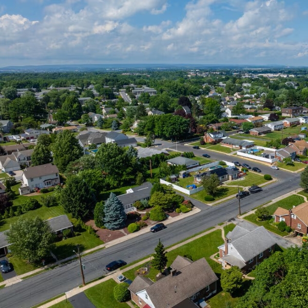 Arial view of Orefield PA Arial view of Orefield PA