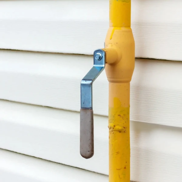 New gas line attached to home