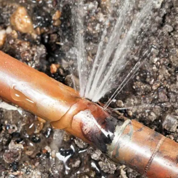 Water leak in plumbing line Water leak in plumbing line