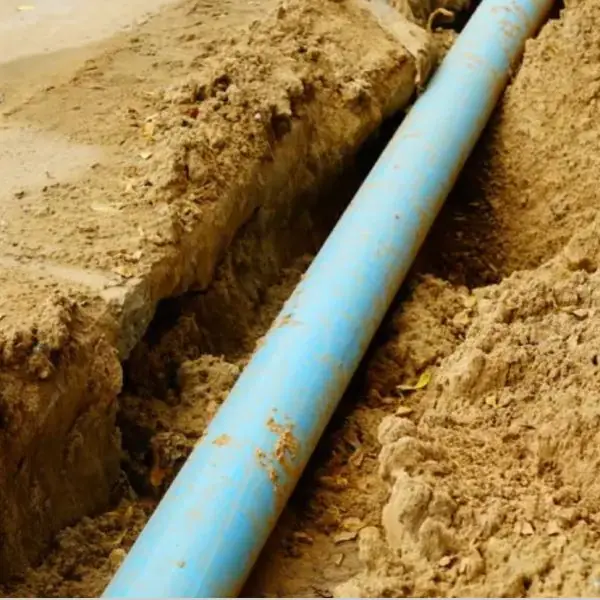 Sewer drain line underground